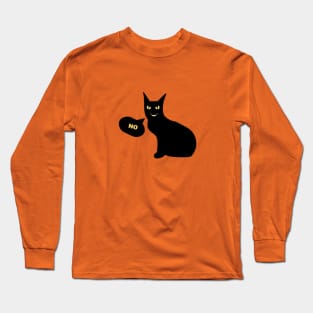 Black Cat Says No Long Sleeve T-Shirt